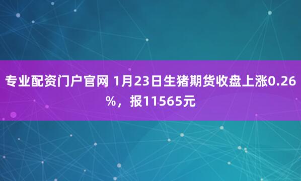 专业配资门户官网 1月23日生猪期货收盘上涨0.26%，报11565元