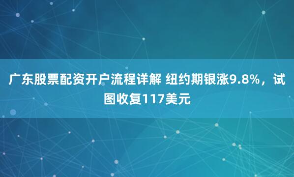 广东股票配资开户流程详解 纽约期银涨9.8%，试图收复117美元
