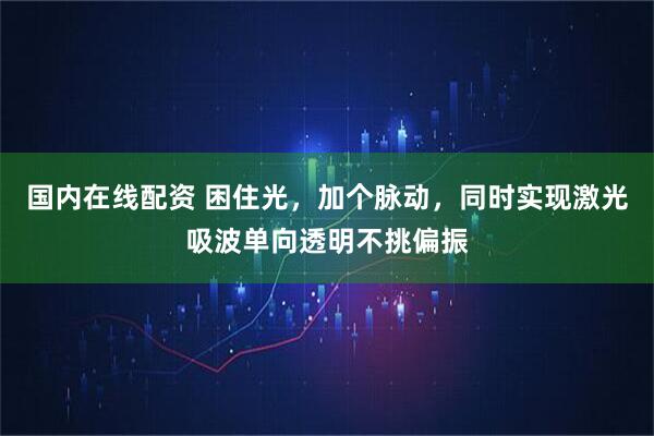 国内在线配资 困住光，加个脉动，同时实现激光吸波单向透明不挑偏振